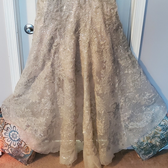 Champagne Sequence Wedding Dress - FREE SHIPPING - Picture 14 of 16